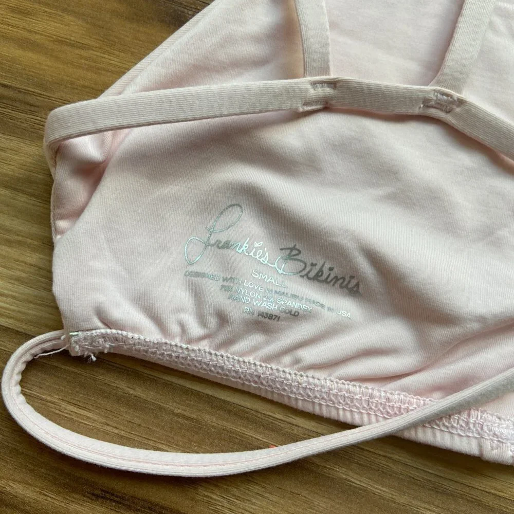 Frankies Bikinis Marley Pink Halter Swim Bikini Top